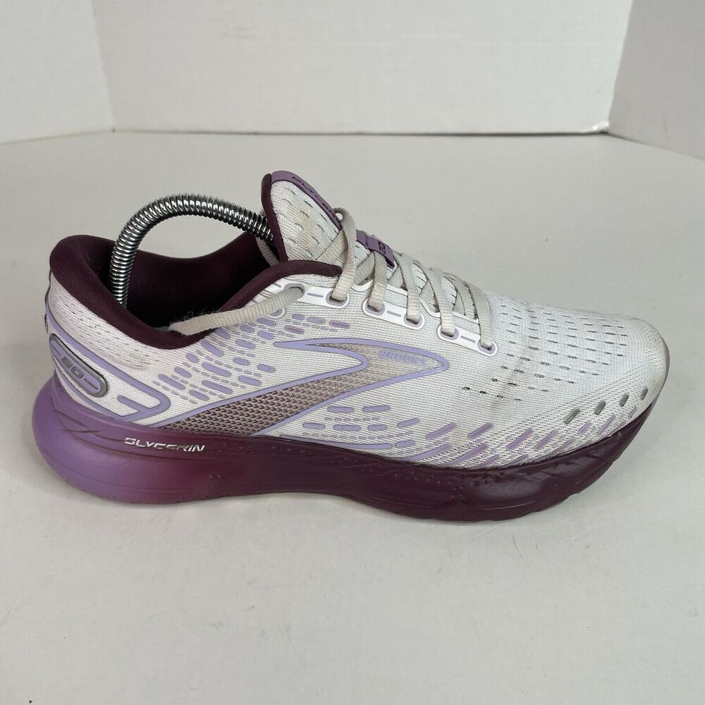 Brooks Glycerin 20 Womens 11B US 1203691B168 White Purple Running Shoes Sneakers
